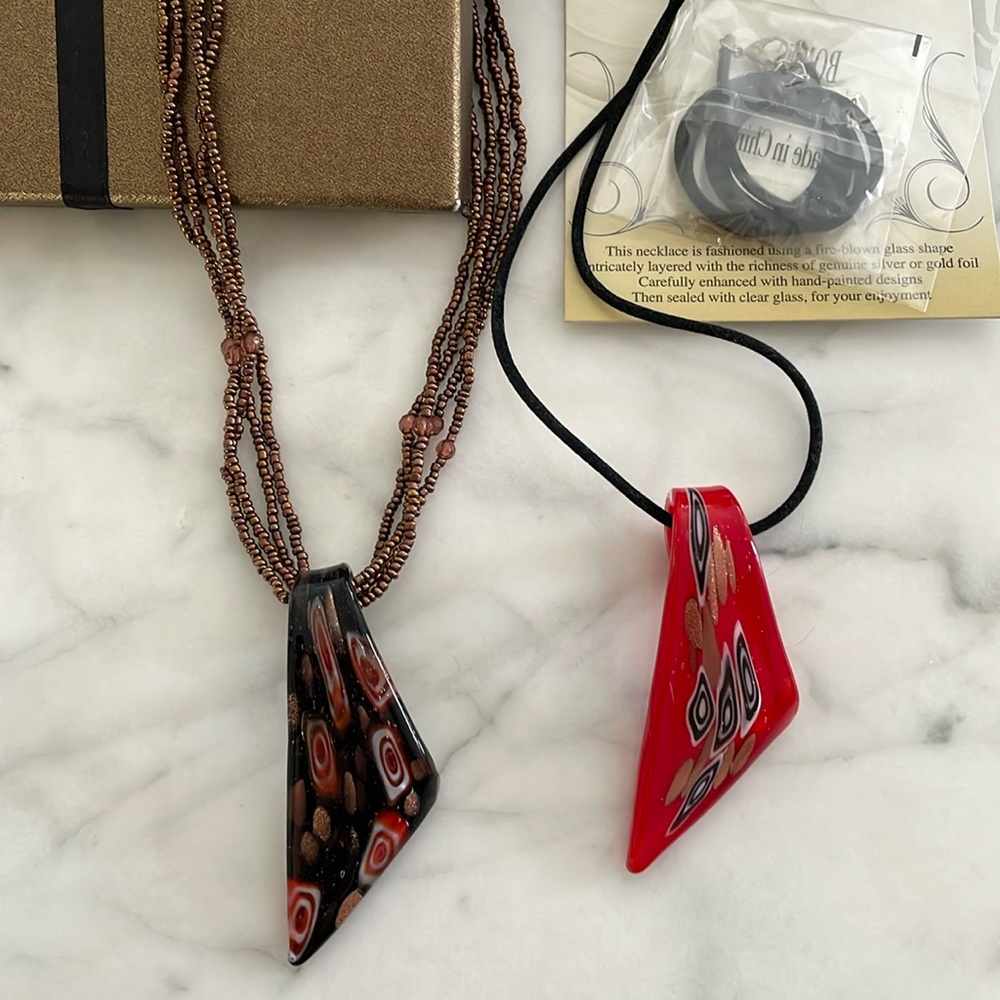 Murano glass necklace bundle